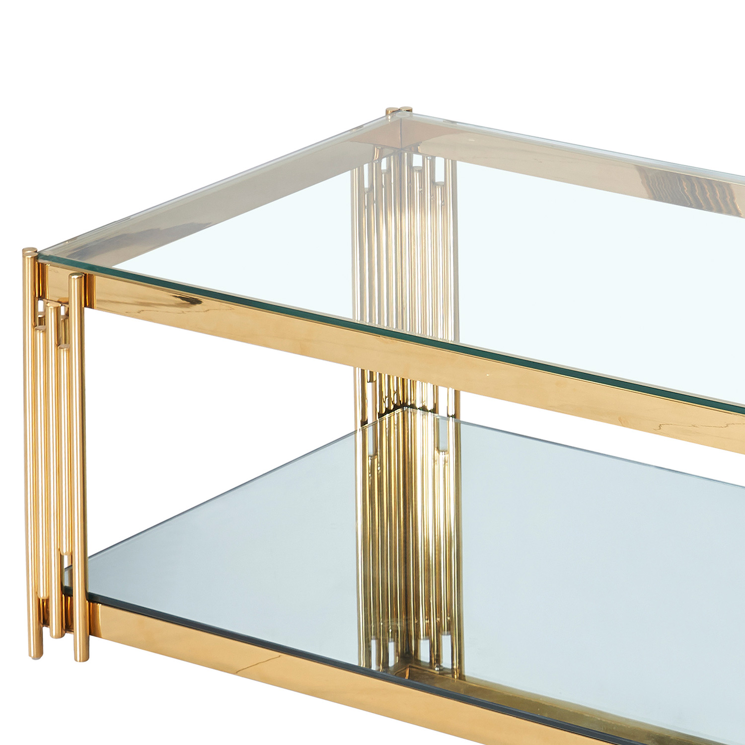 Worldwide Estrel Rectangular Coffee Table - Gold