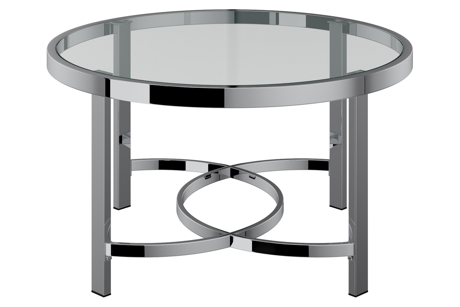 Worldwide - Strata Round Coffee Table in Chrome