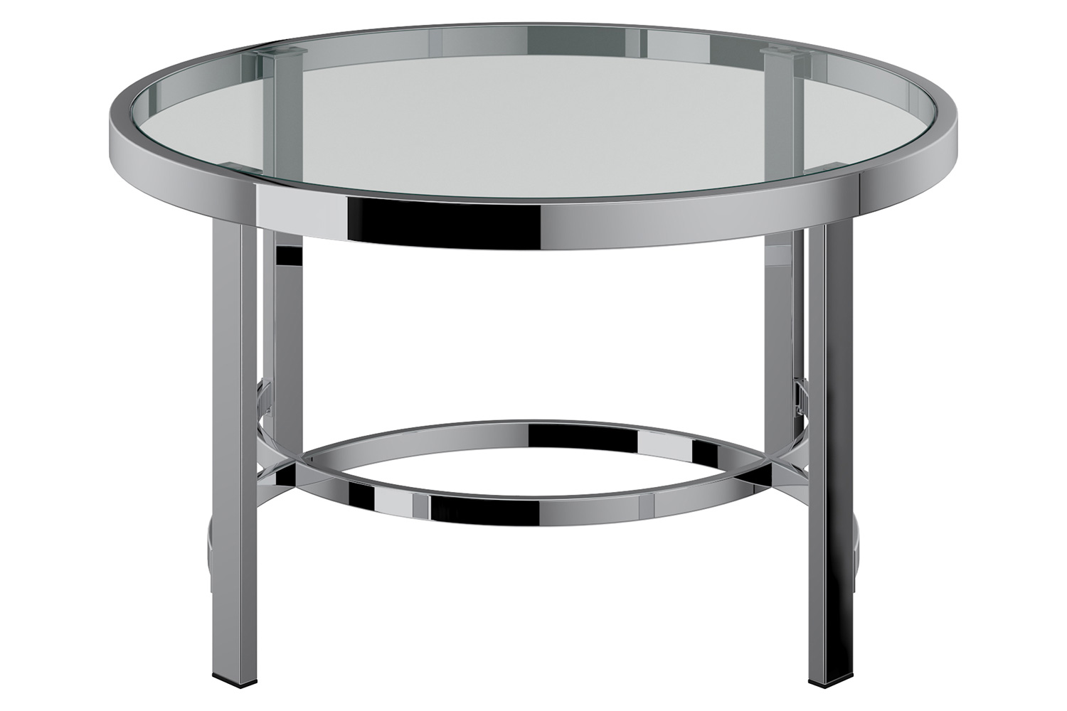 Worldwide - Strata Round Coffee Table in Chrome