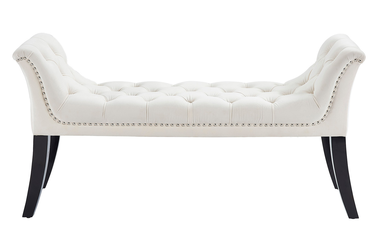 Worldwide™ Velci Bench - Ivory/Black