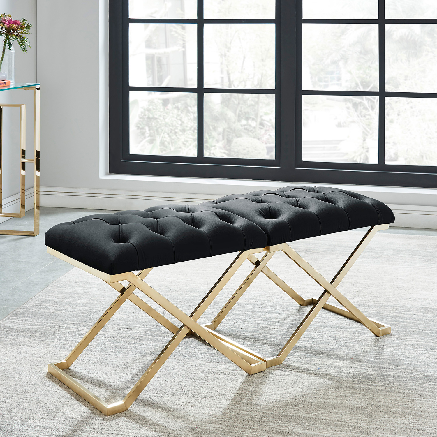 Worldwide Rada Bench - Black/Brushed Gold