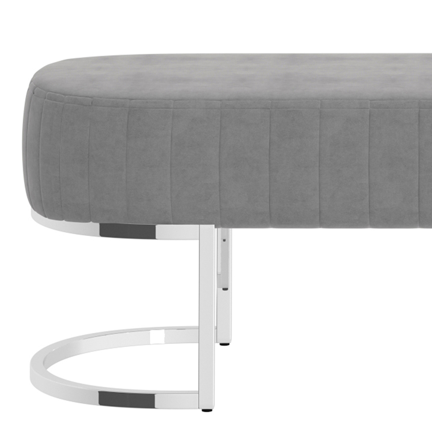 Worldwide Zamora Bench - Gray/Silver