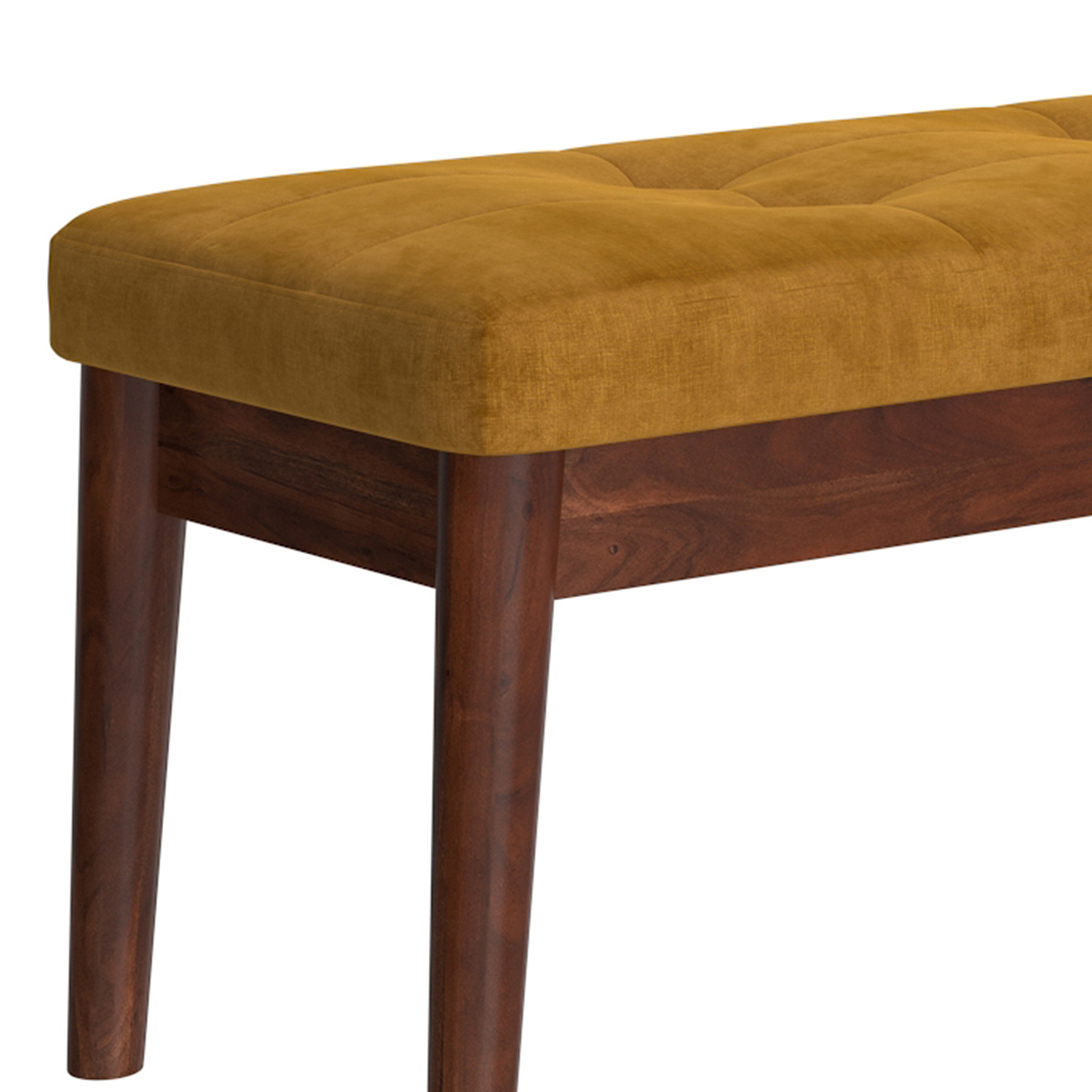 Worldwide Ingrid Bench - Vintage Mustard/Walnut