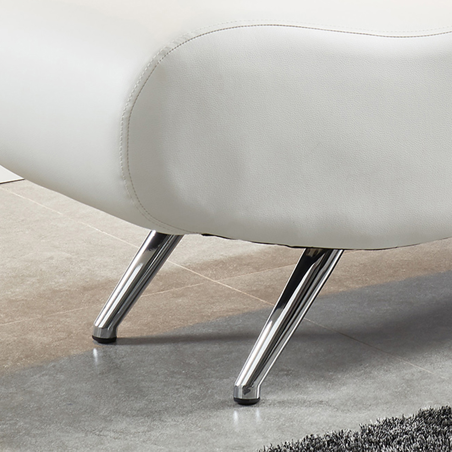 Worldwide - Stealth II Bench in White/Chrome