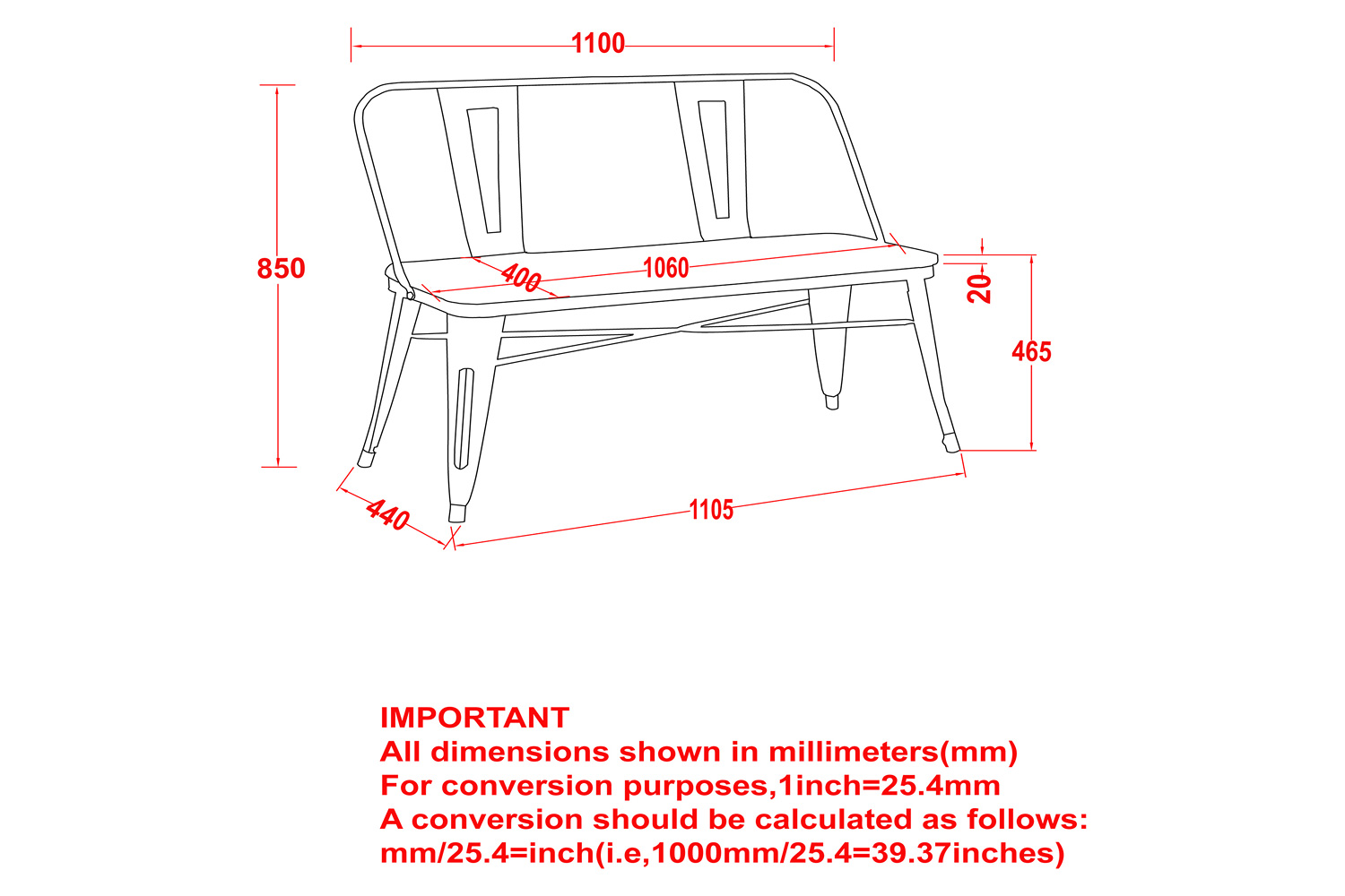 Worldwide Modus Bench - White