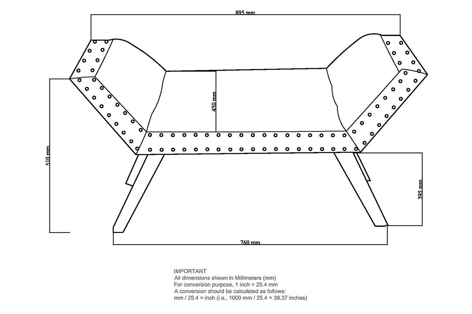 Worldwide Lana Bench - Gray/Black