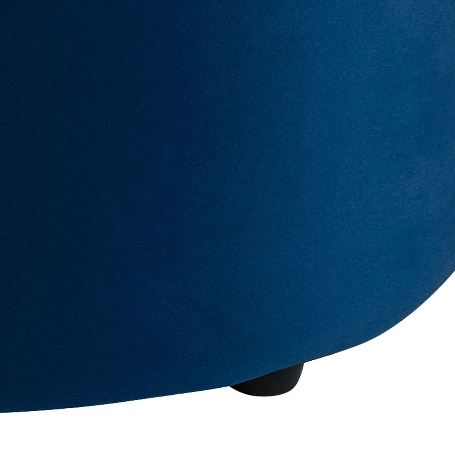 Worldwide™ Violet Round Ottoman - Blue/Aged Gold