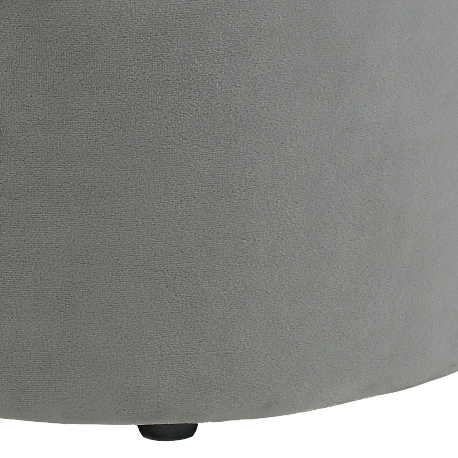 Worldwide™ Violet Round Ottoman - Gray/Aged Gold