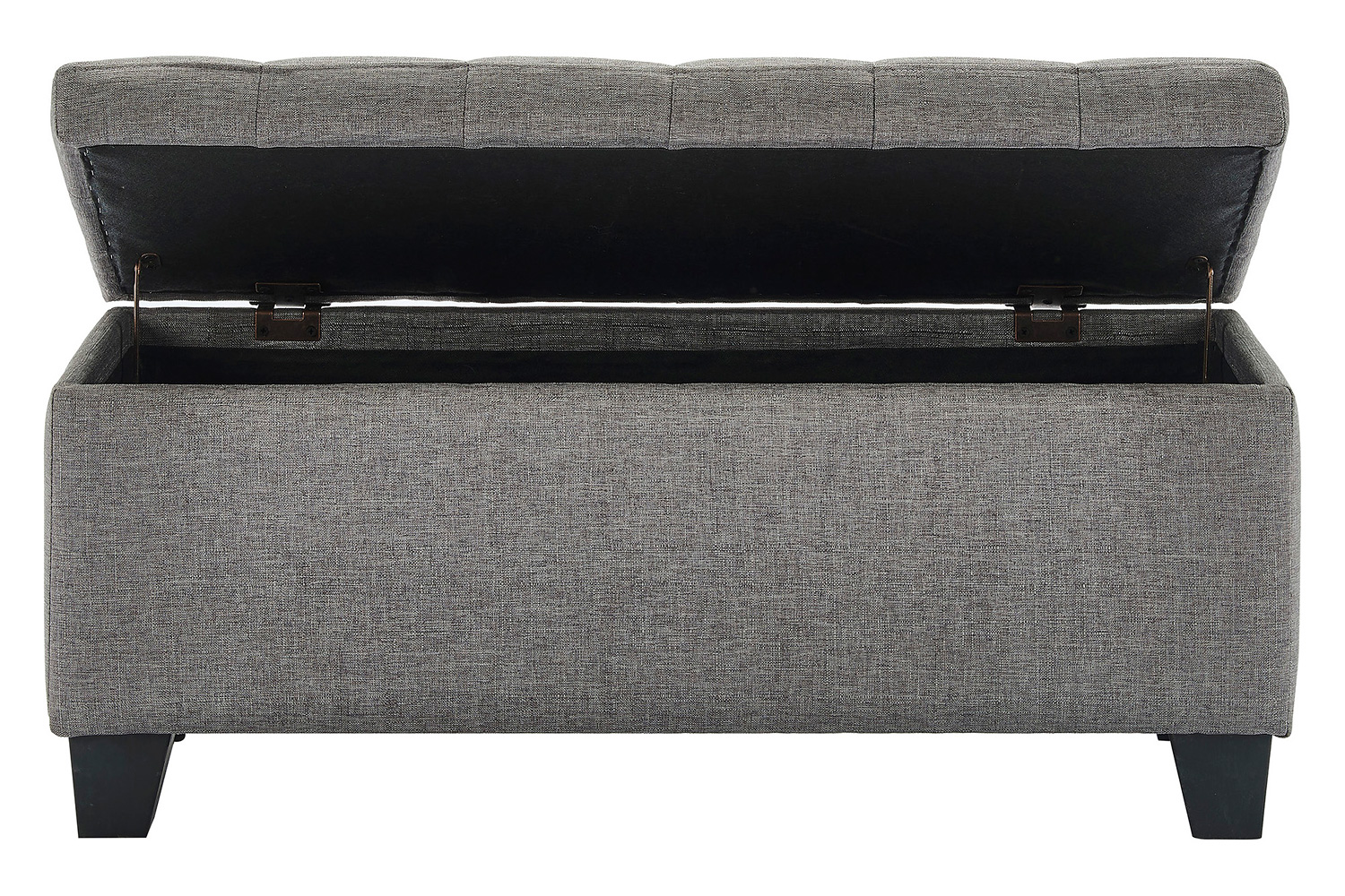 Worldwide - Lila Rectangular Storage Ottoman in Gray