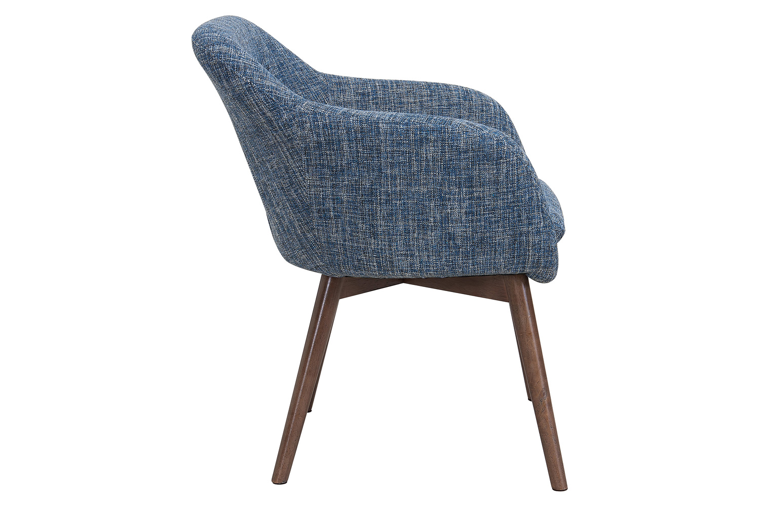 Worldwide Minto Accent/Dining Chair - Blue Blend/Walnut