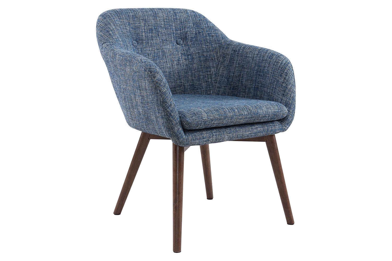 Worldwide Minto Accent/Dining Chair - Blue Blend/Walnut