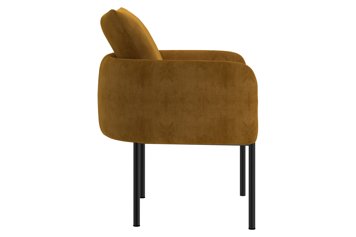 Worldwide Petrie Accent Chair - Mustard/Black