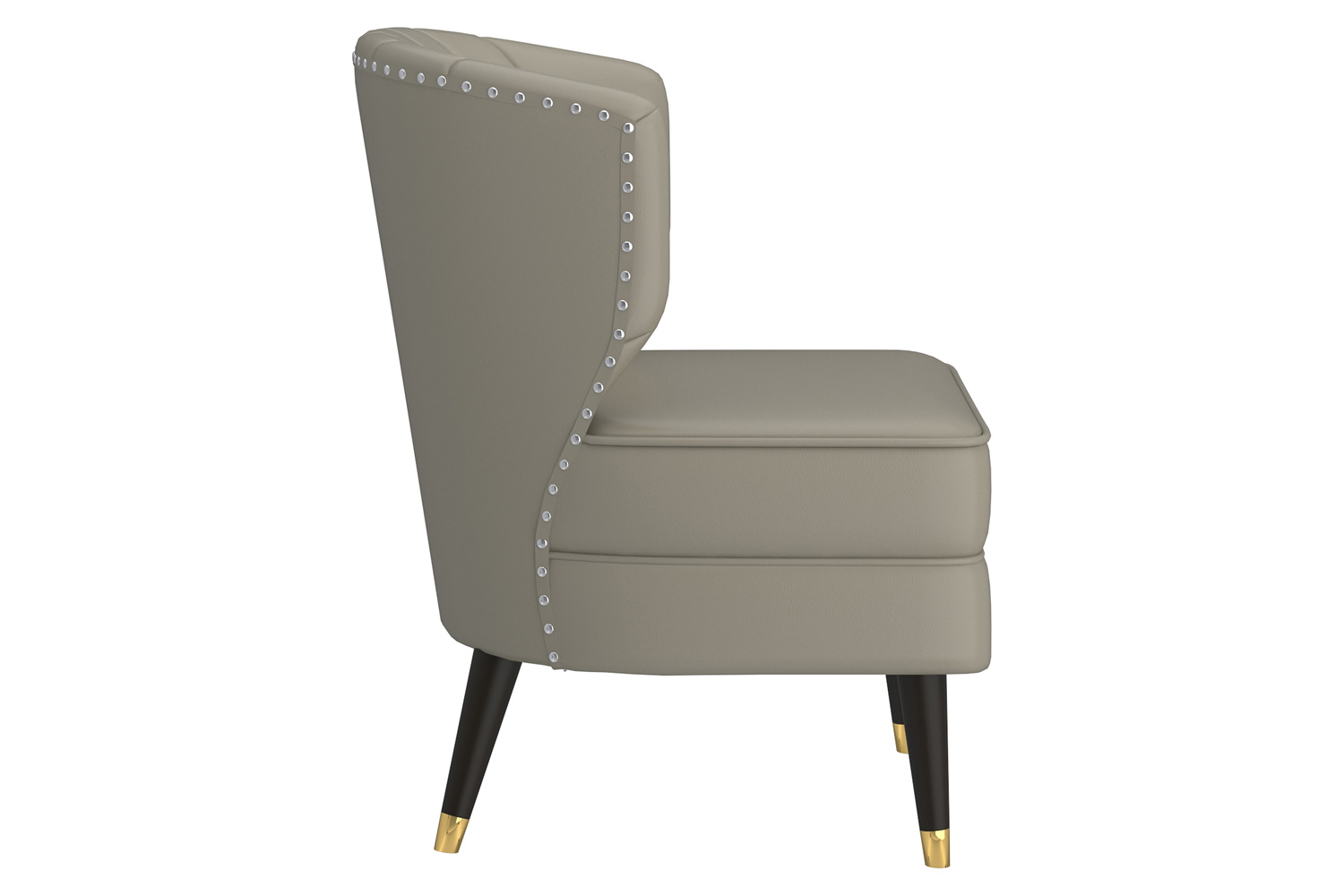 Worldwide Kyrie Accent Chair - Gray-Beige/Espresso