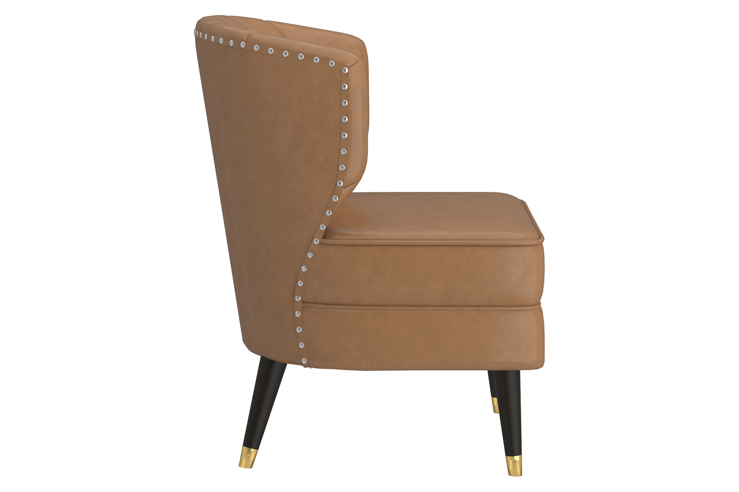 Worldwide Kyrie Accent Chair - Saddle/Espresso