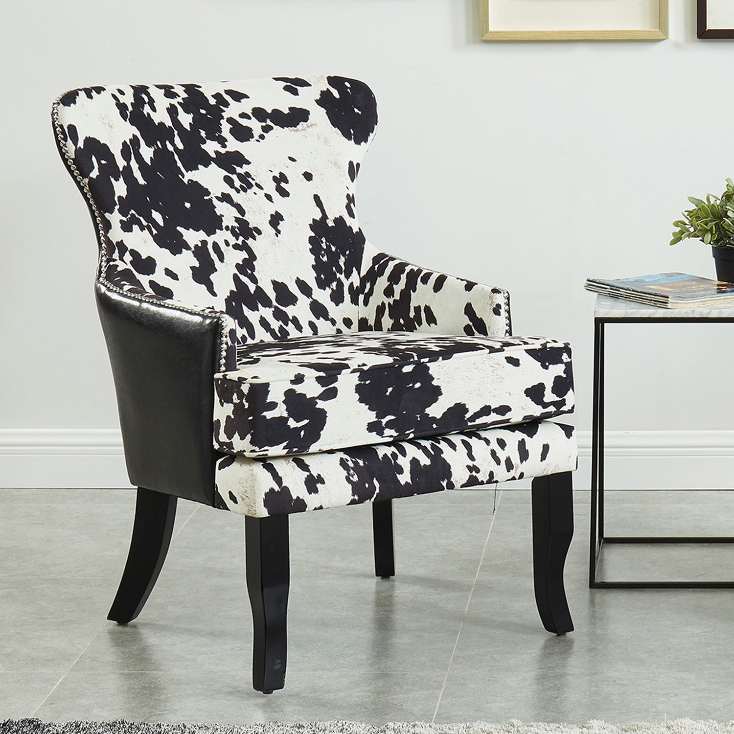 Worldwide Angus Accent Chair - Black/Coffee