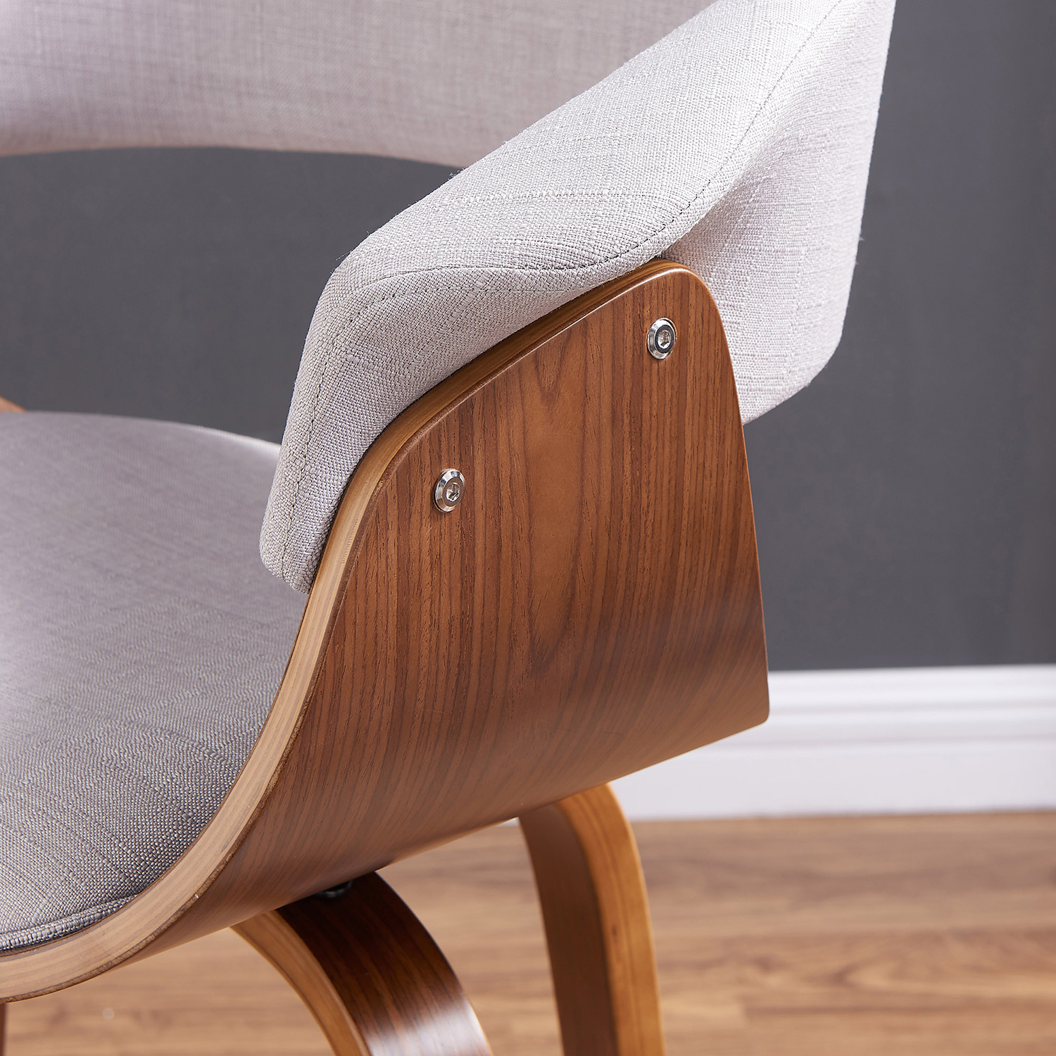 Worldwide Holt Accent/Dining Chair - Gray/Walnut