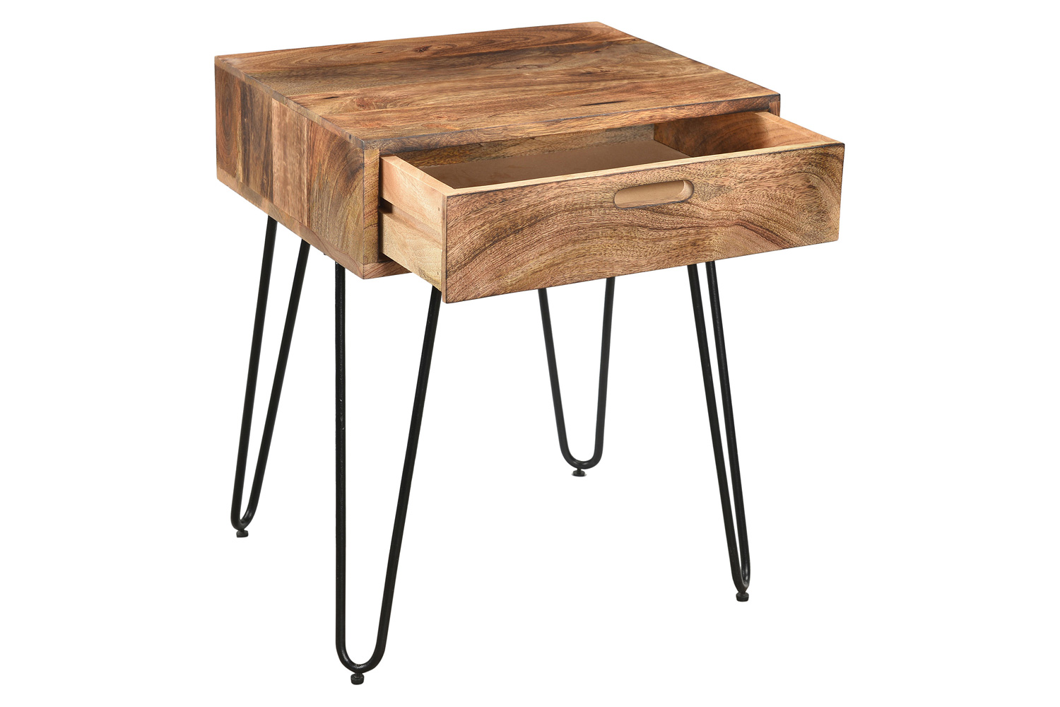 Worldwide - Jaydo Accent Table in Natural Burnt/Black