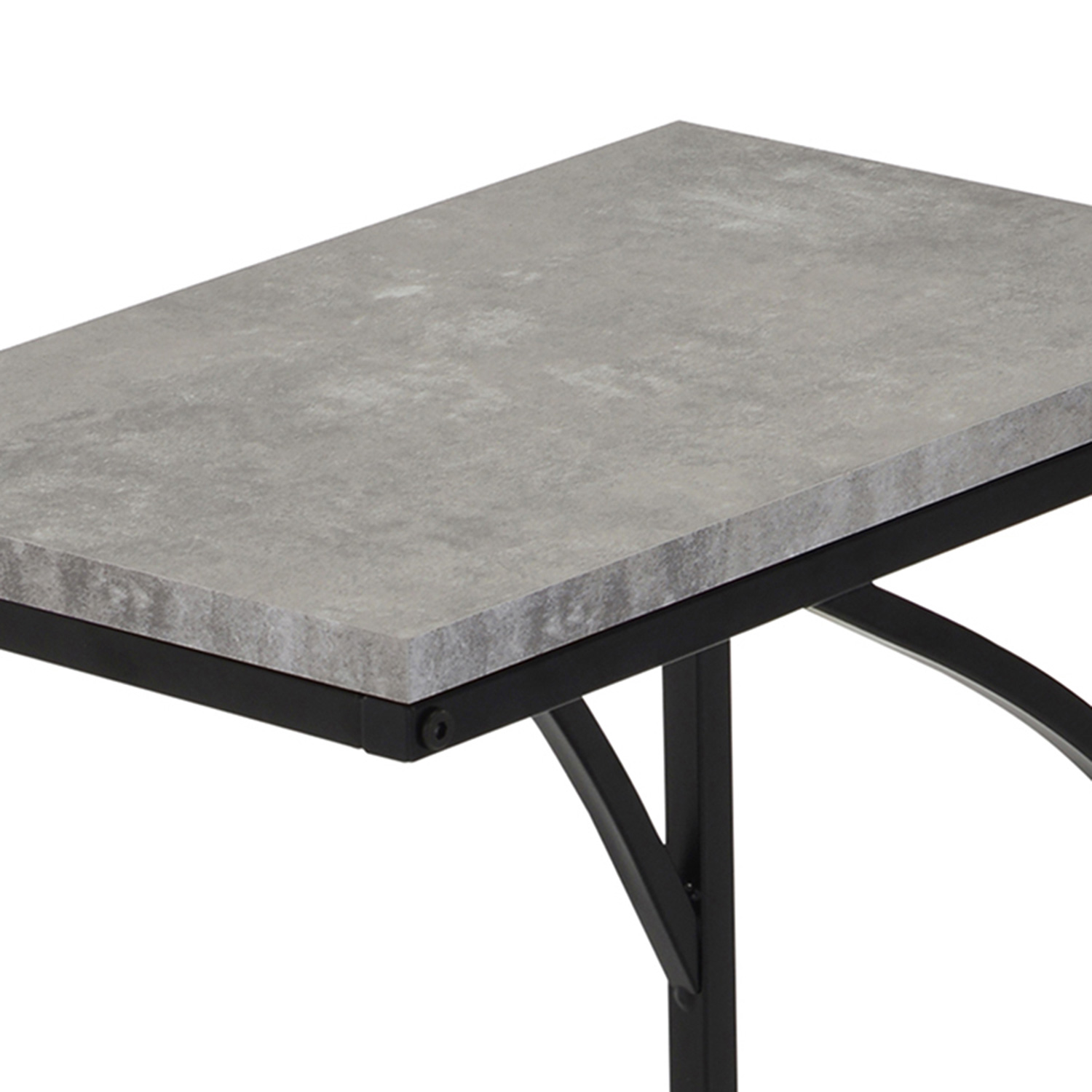 Worldwide Darcy Accent Table - Cement/Black