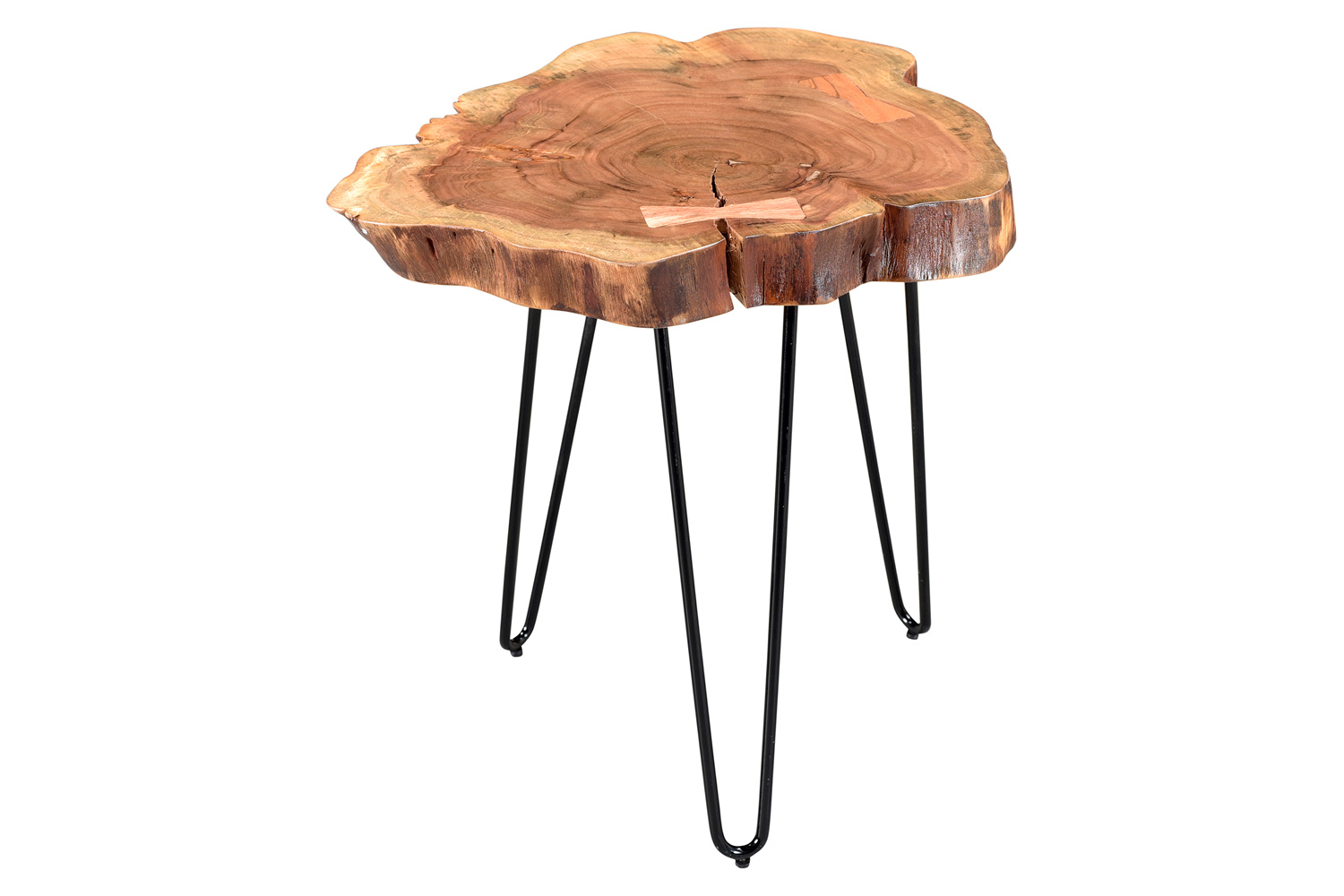 Worldwide - Nila Accent Table in Natural/Black