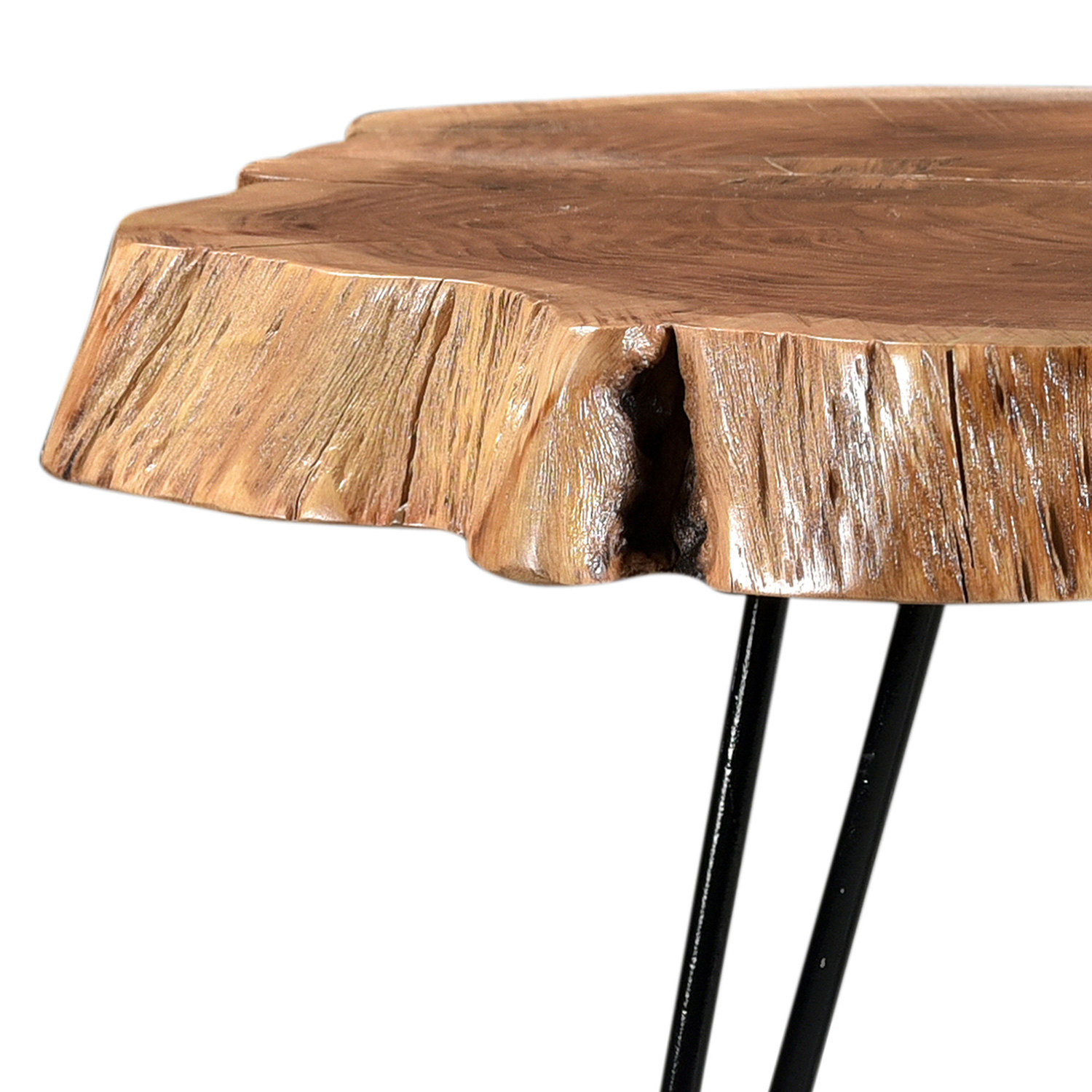 Worldwide - Nila Accent Table in Natural/Black