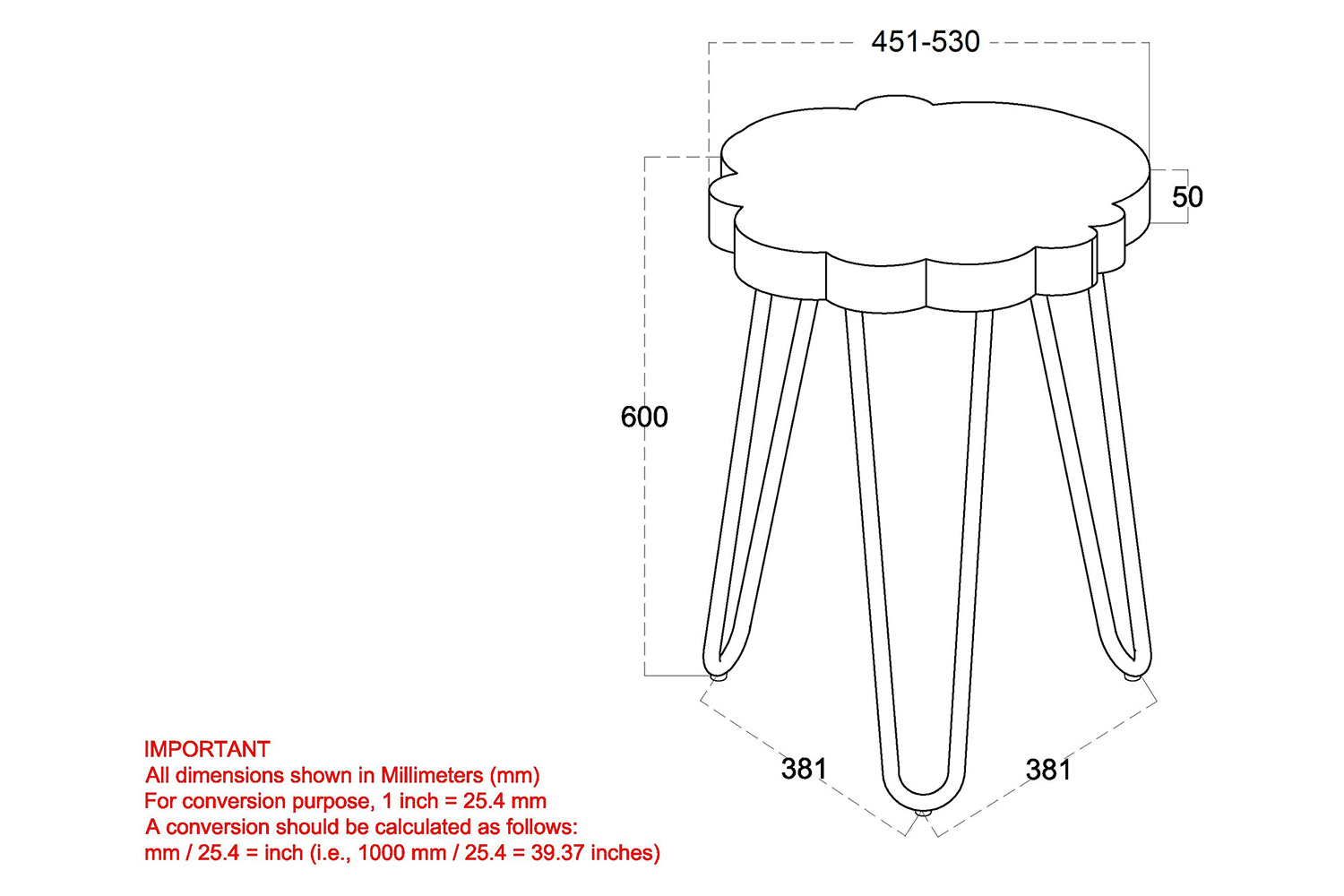 Worldwide - Nila Accent Table in Natural/Black