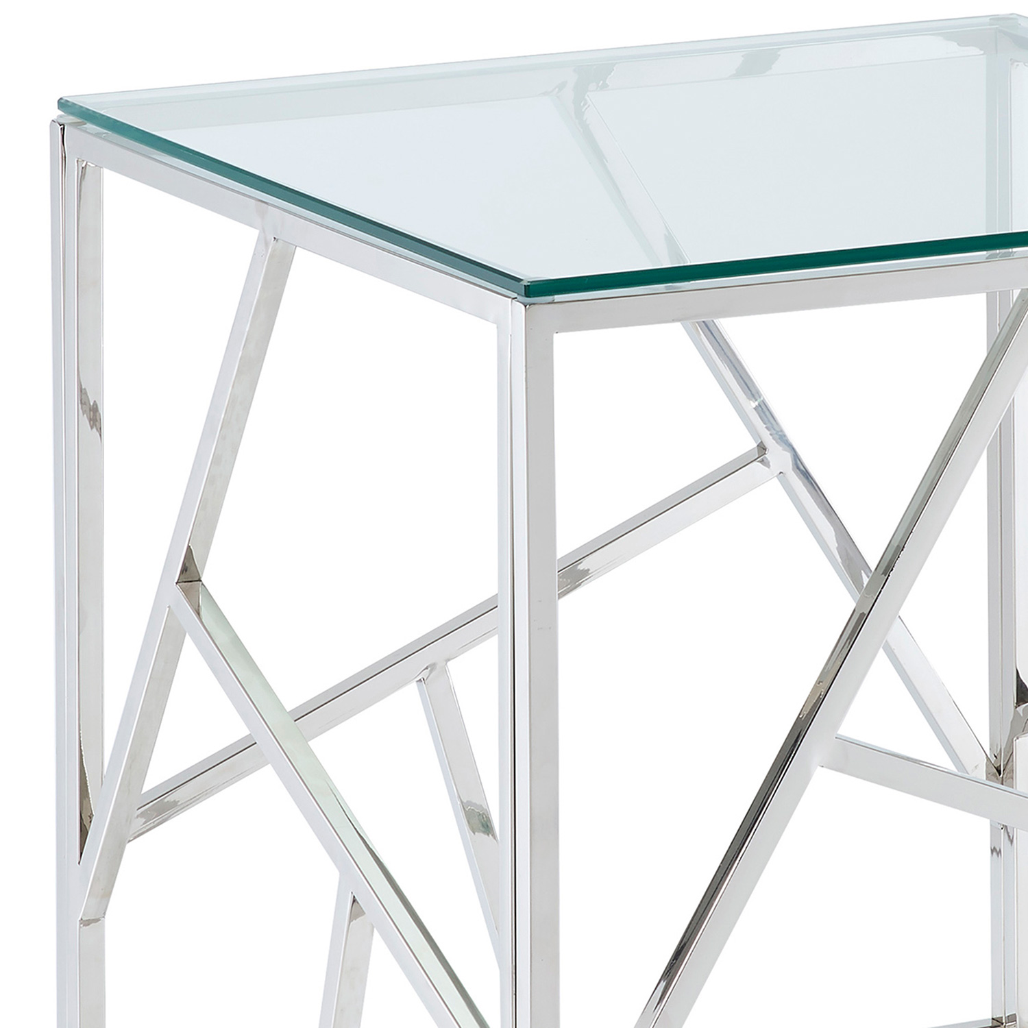 Worldwide - Juniper Accent Table in Silver