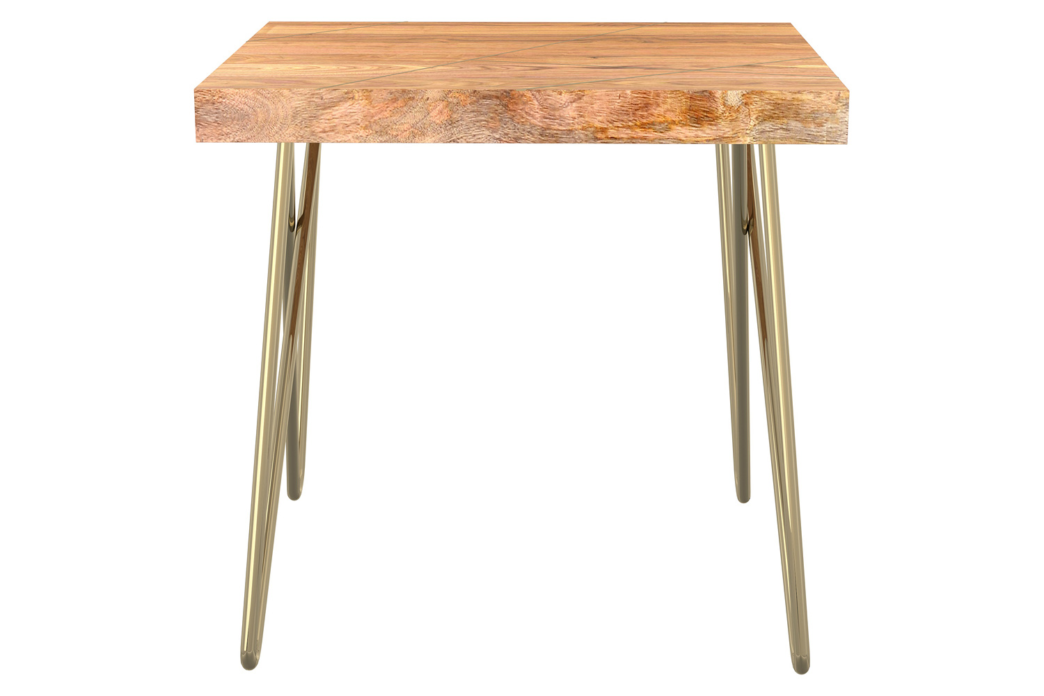 Worldwide - Madox Accent Table in Natural/Aged Gold