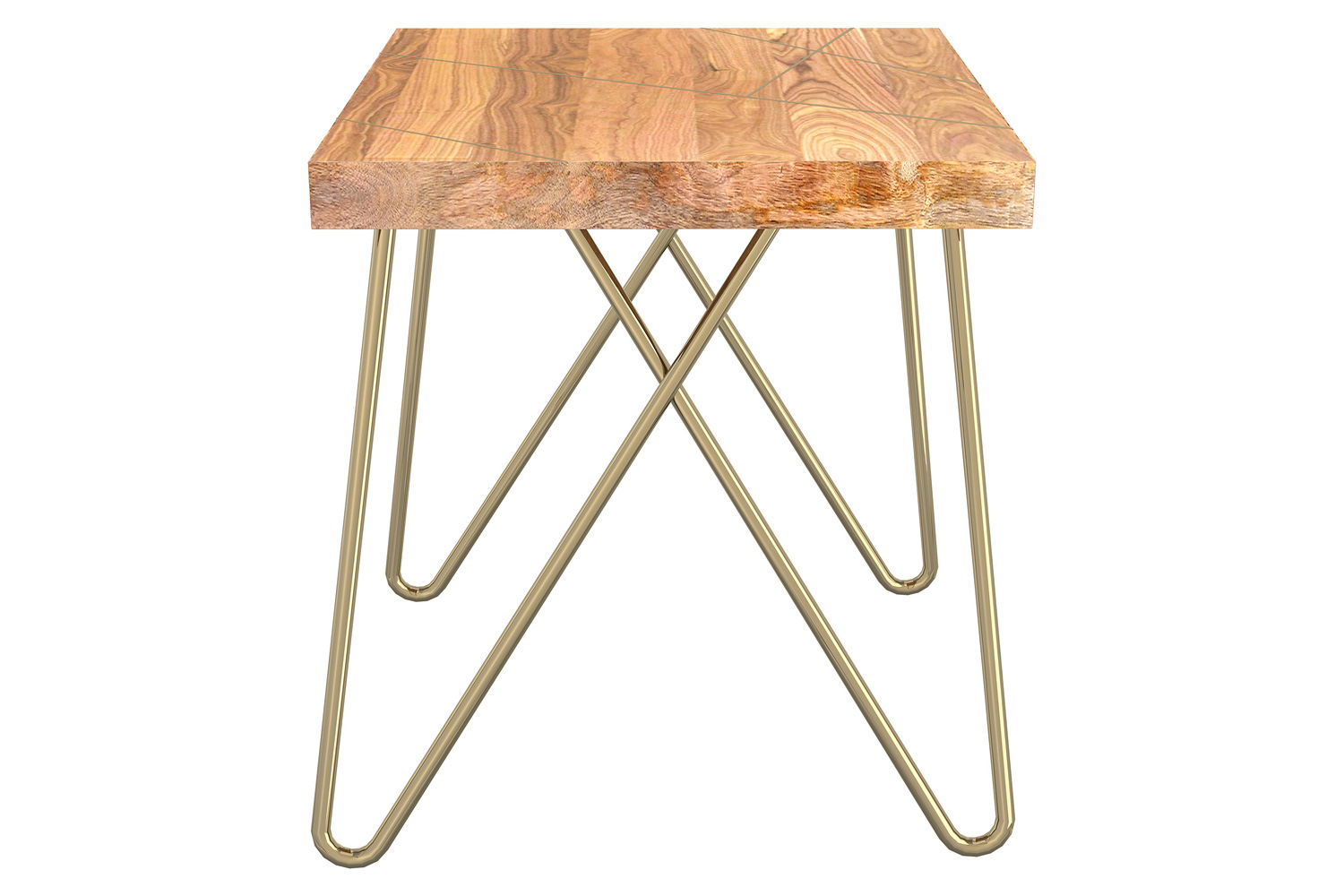 Worldwide - Madox Accent Table in Natural/Aged Gold