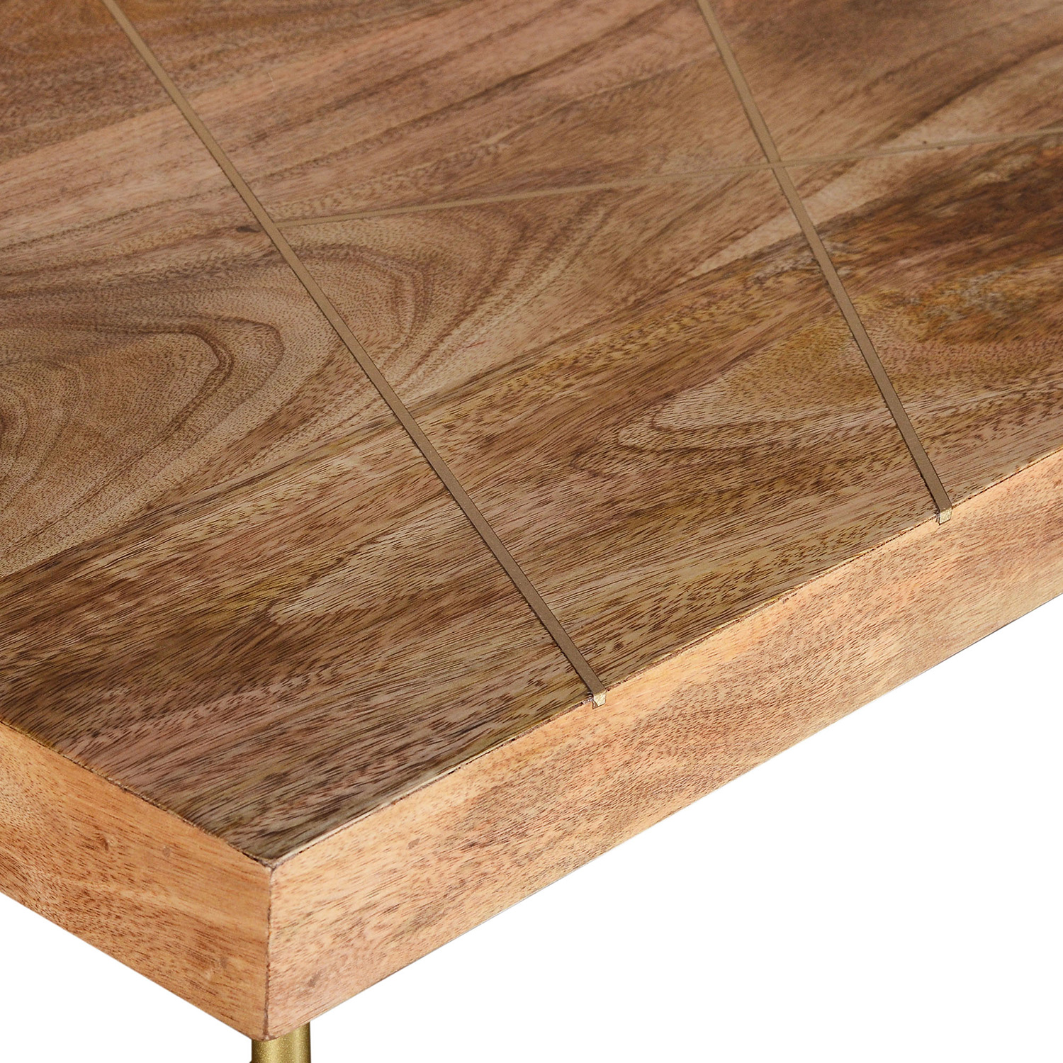 Worldwide - Madox Accent Table in Natural/Aged Gold