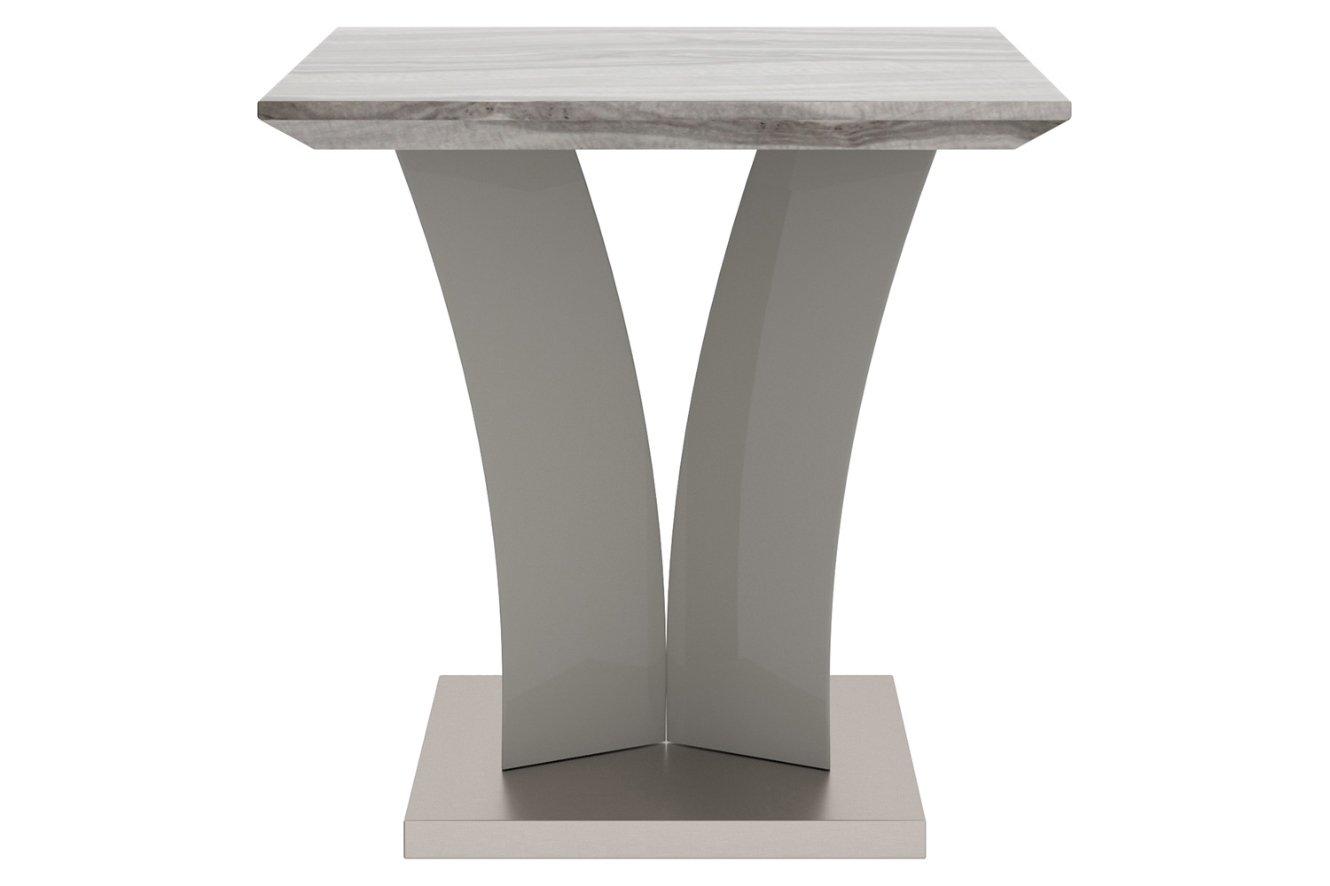 Worldwide - Napoli Accent Table in Light Gray