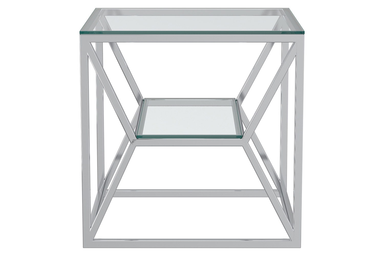 Worldwide - Dragor Accent Table in Silver