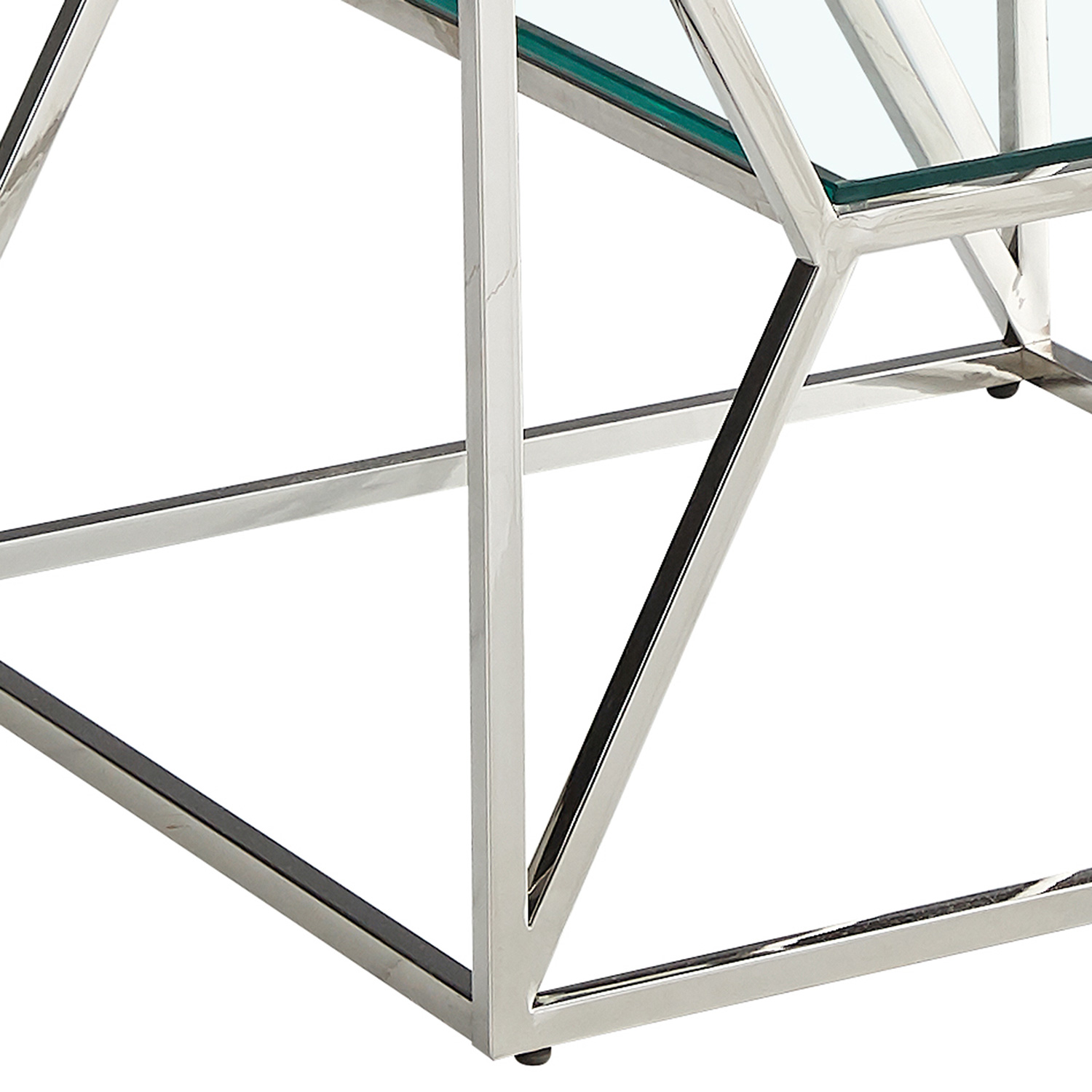 Worldwide - Dragor Accent Table in Silver