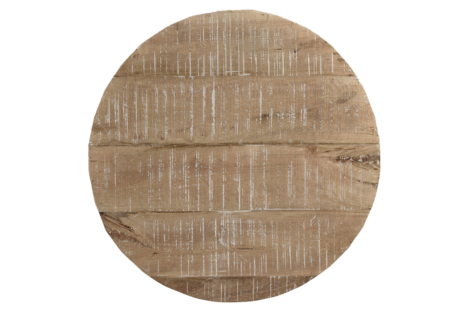 Worldwide Avni Round Accent Table - Distressed Natural