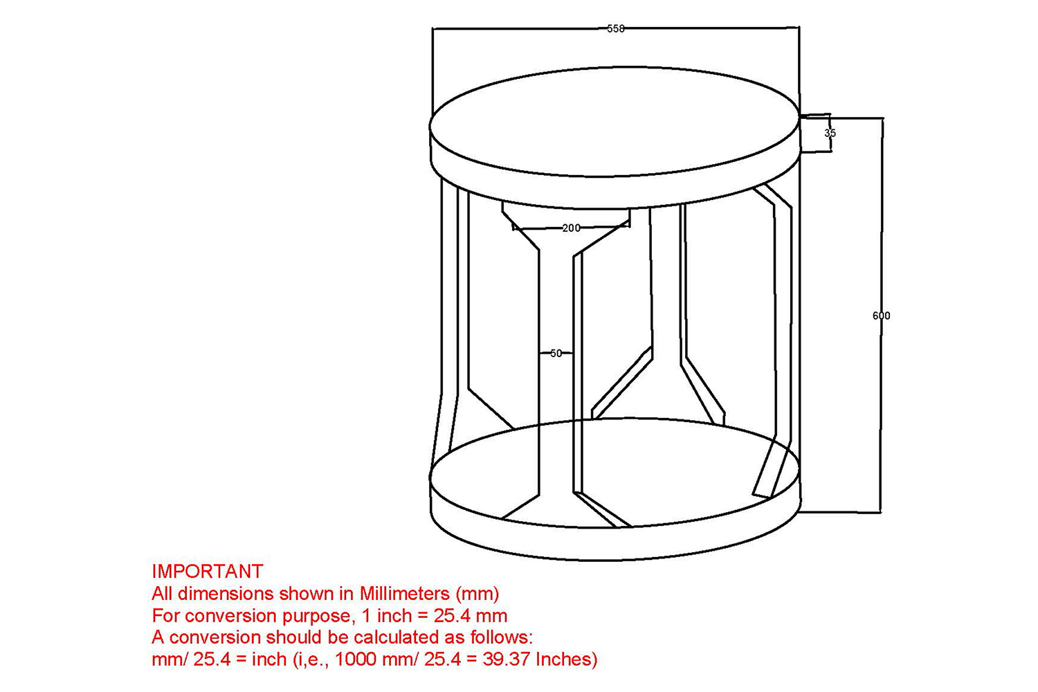 Worldwide Avni Round Accent Table - Distressed Natural