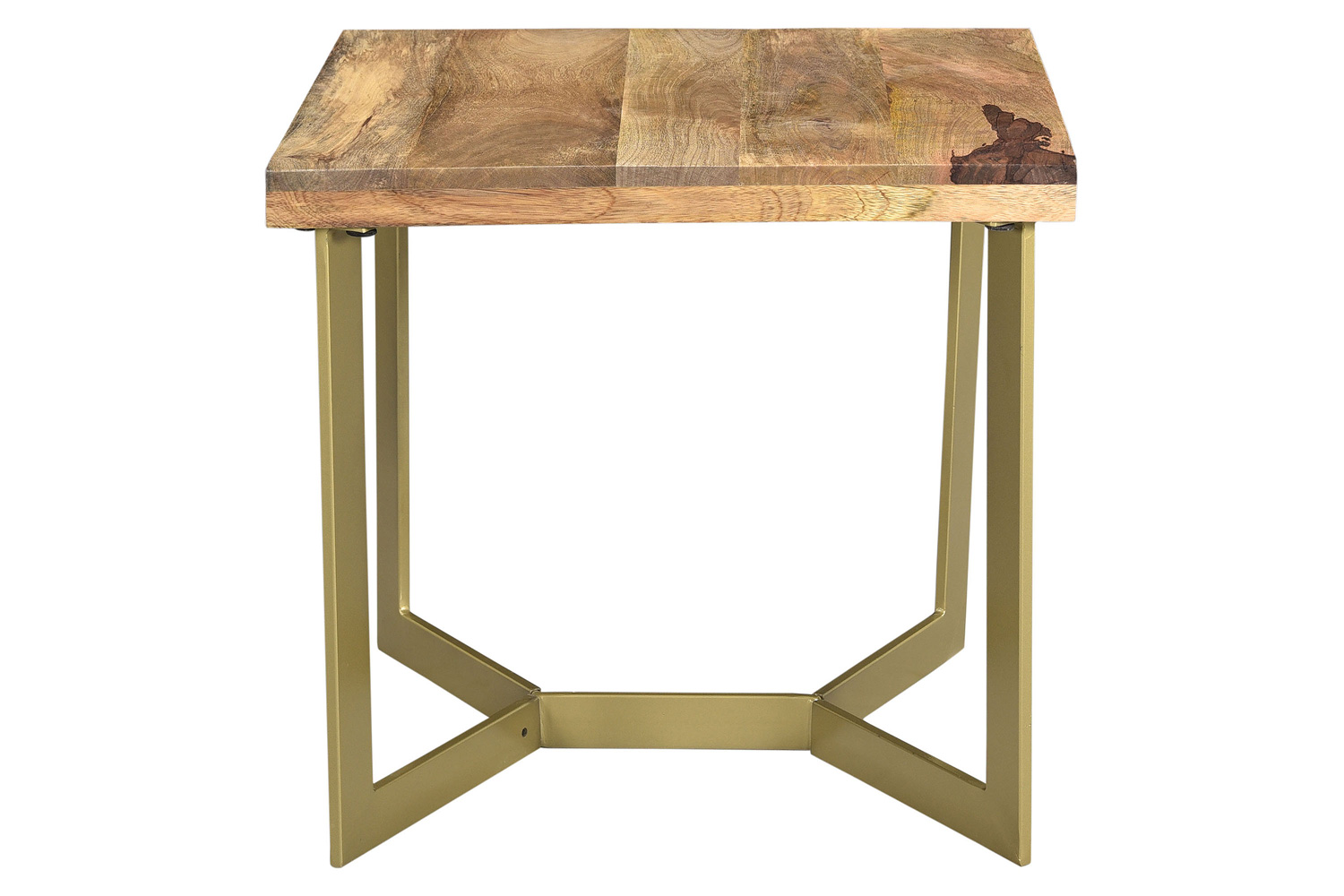 Worldwide - Zivah Accent Table in Natural/Aged Gold