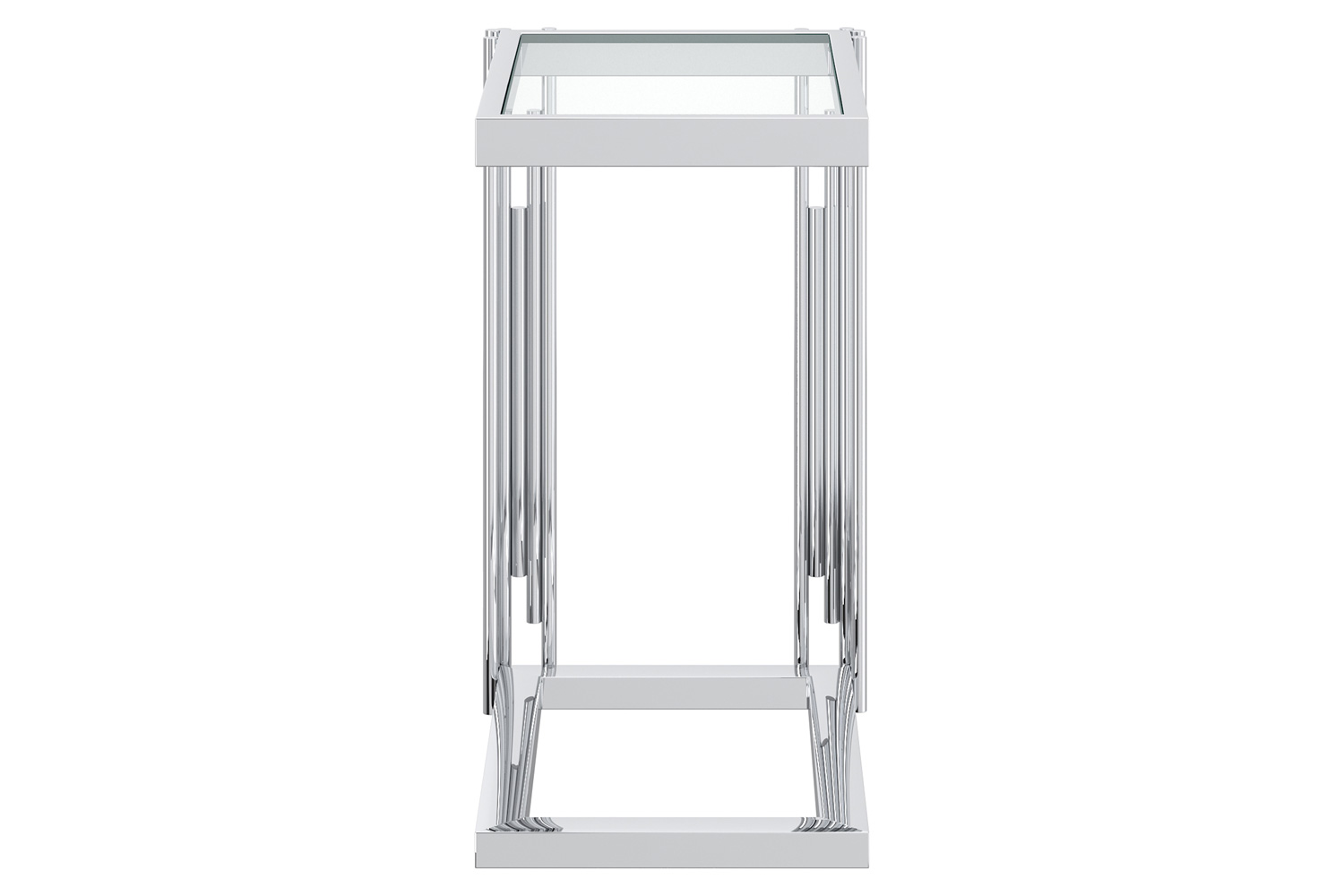 Worldwide Estrel Small Accent Table - Silver