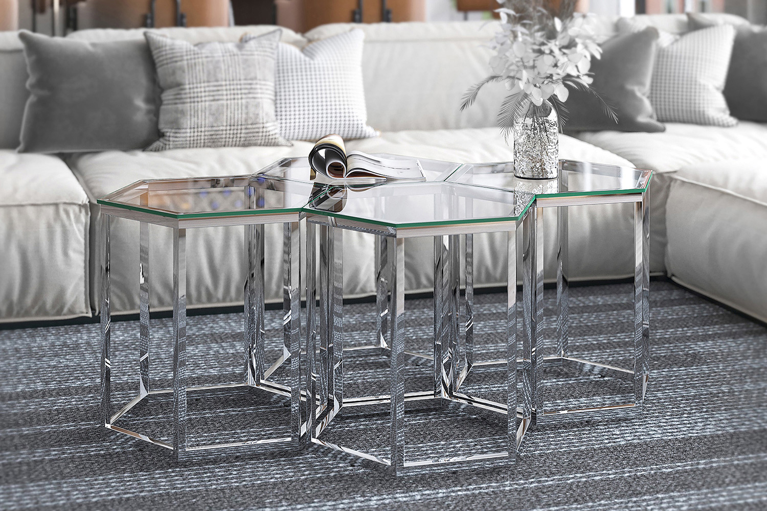 Worldwide - Fleur Accent Table