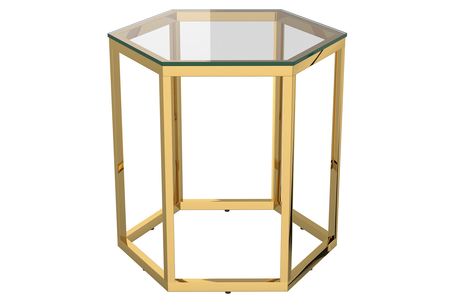 Worldwide Fleur Accent Table Set of 4 - Gold