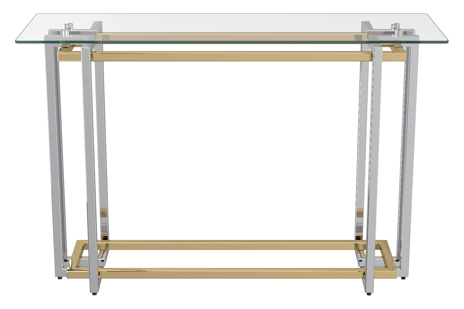 Worldwide - Florina Console Table in Silver/Gold