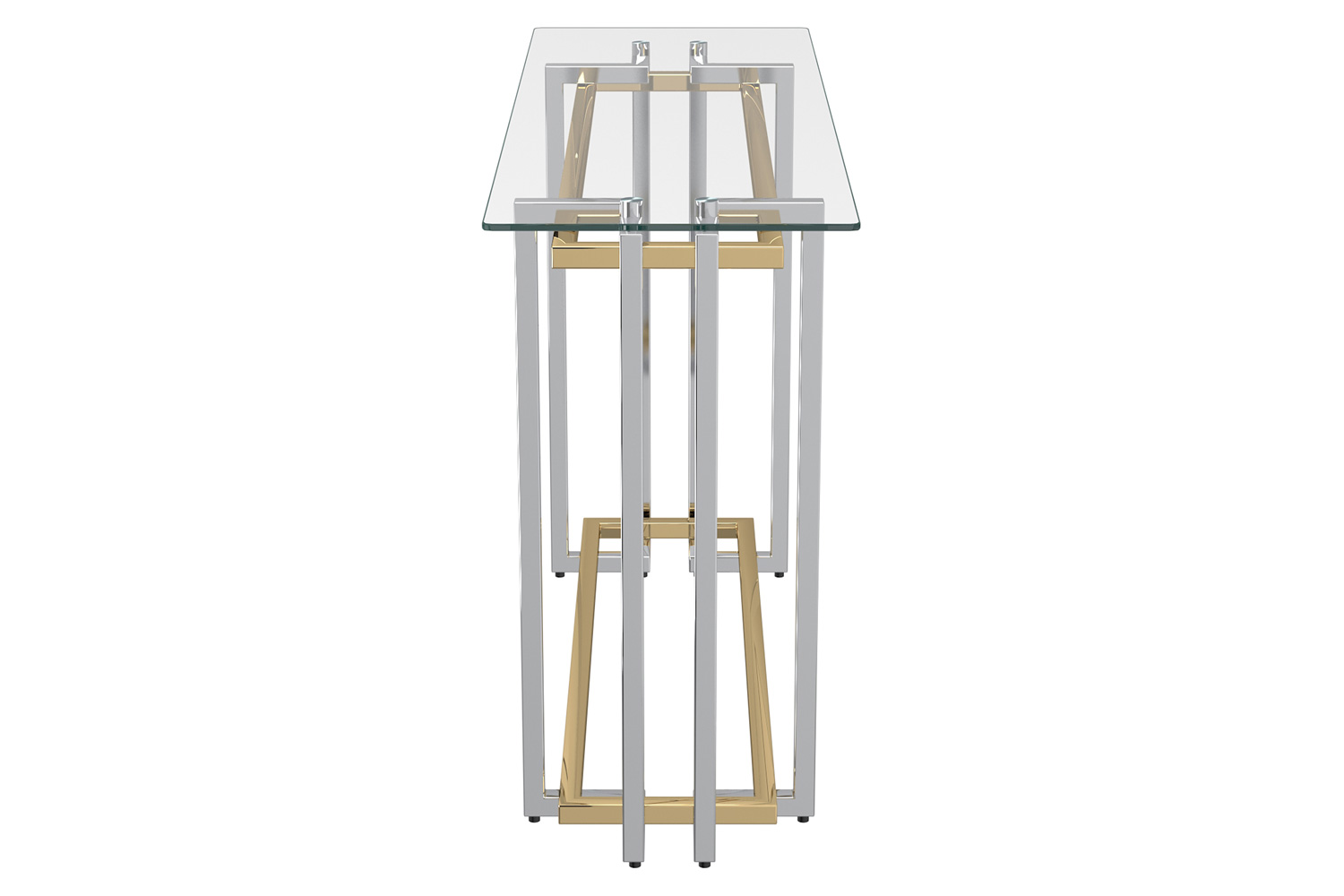 Worldwide - Florina Console Table in Silver/Gold