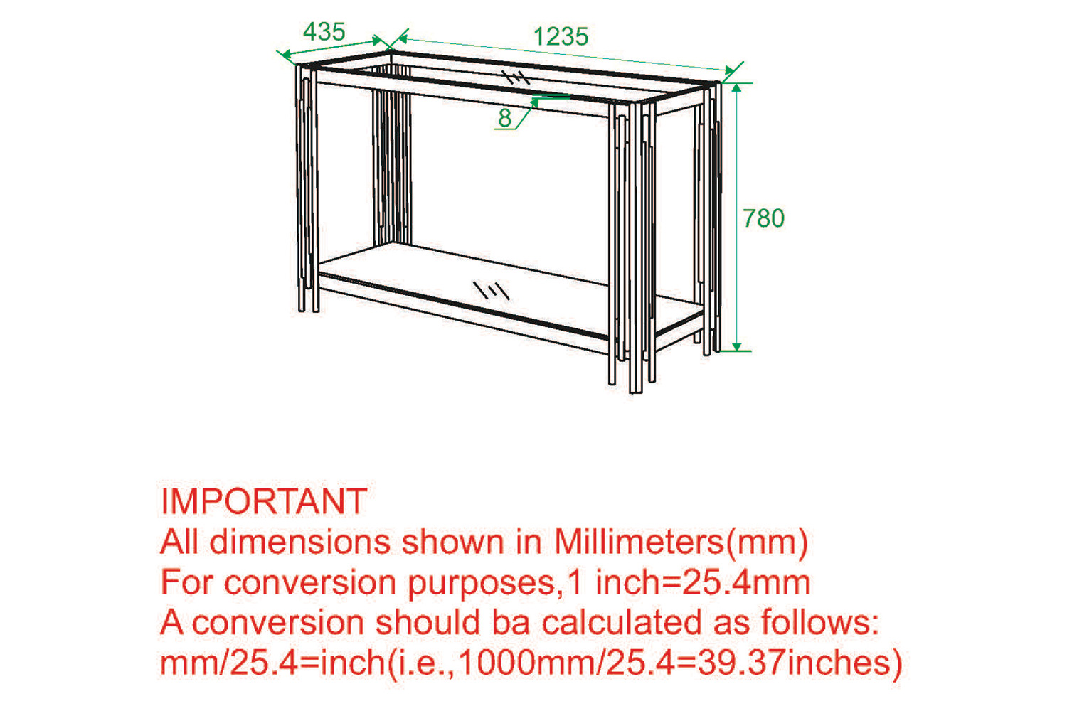 Worldwide Estrel Console Table - Silver