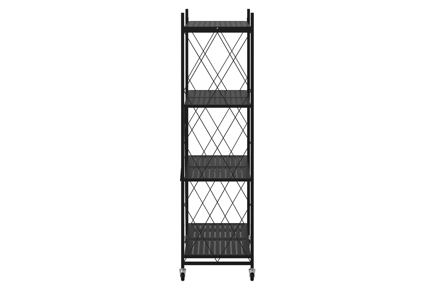 Worldwide Quby 4-Tier Folding Shelf - Black