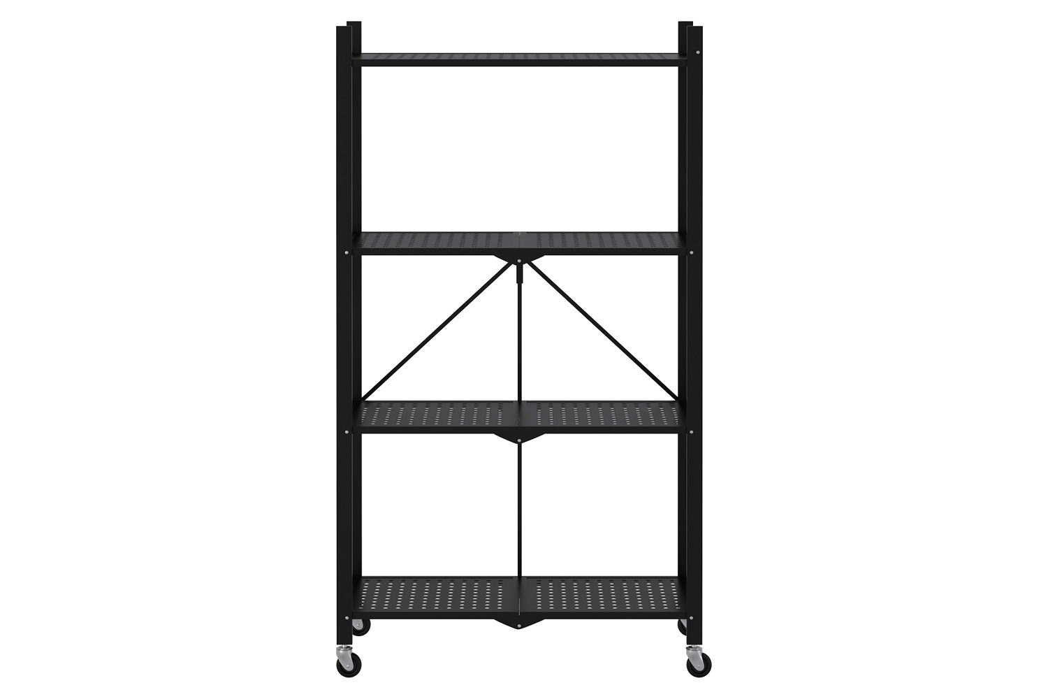 Worldwide Quby 4-Tier Folding Shelf - Black