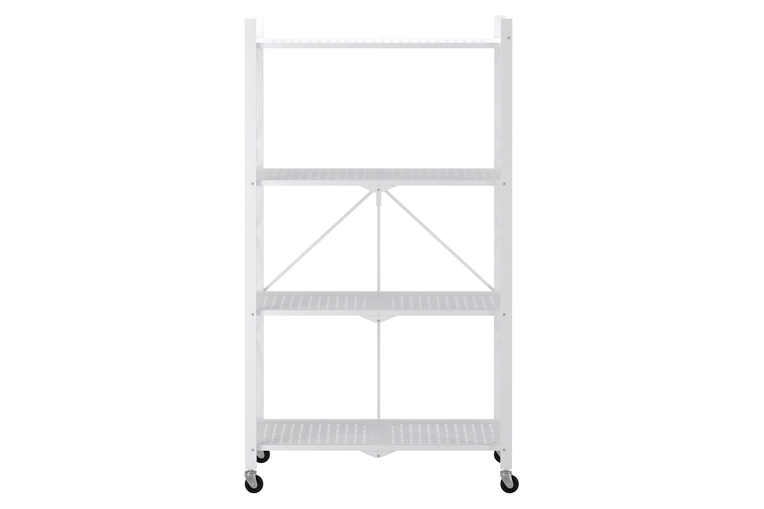 Worldwide Quby 4-Tier Folding Shelf - White