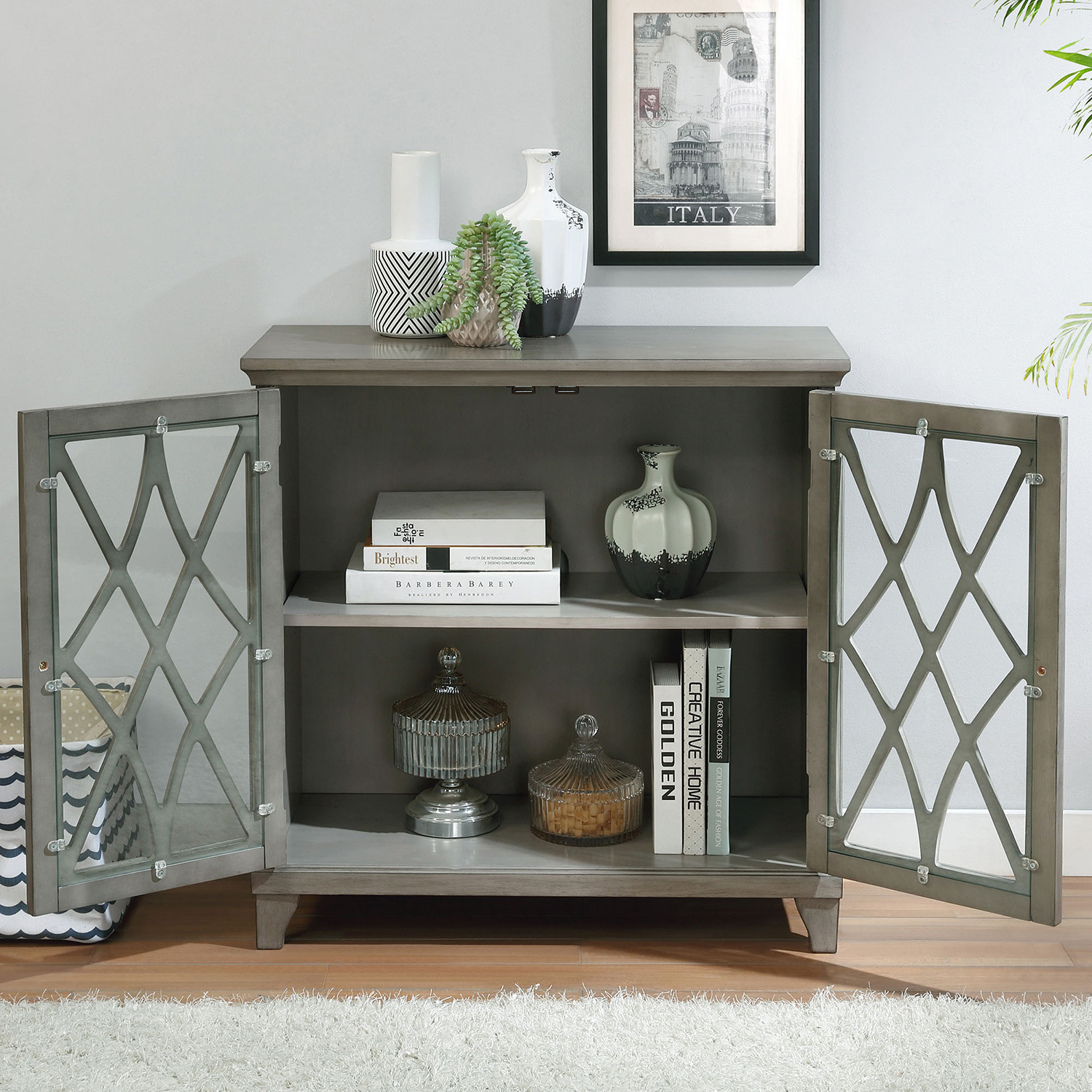 Worldwide Jasper Cabinet - Antique Gray