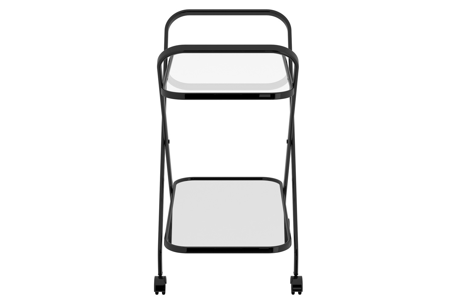 Worldwide Oriso 2-Tier Bar Cart - Black