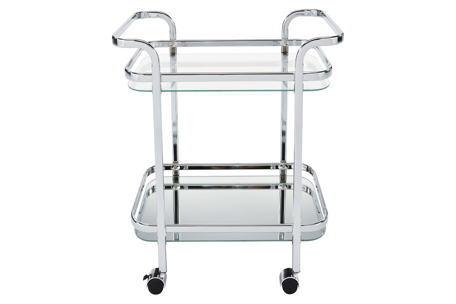 Worldwide Zedd 2-Tier Bar Cart - Chrome