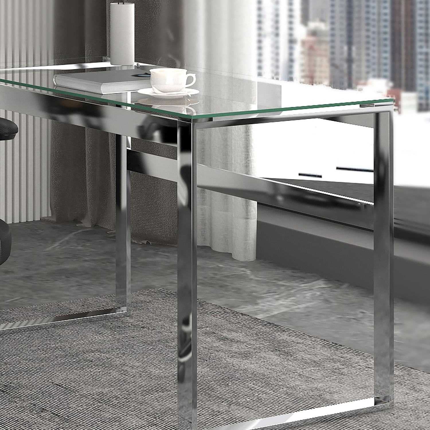 Worldwide - Zevon Desk in Silver