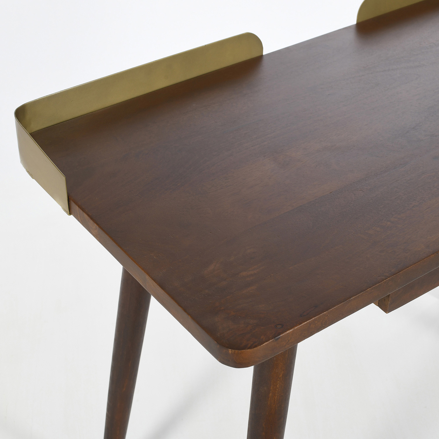 Worldwide Anand Desk - Walnut/Aged Gold