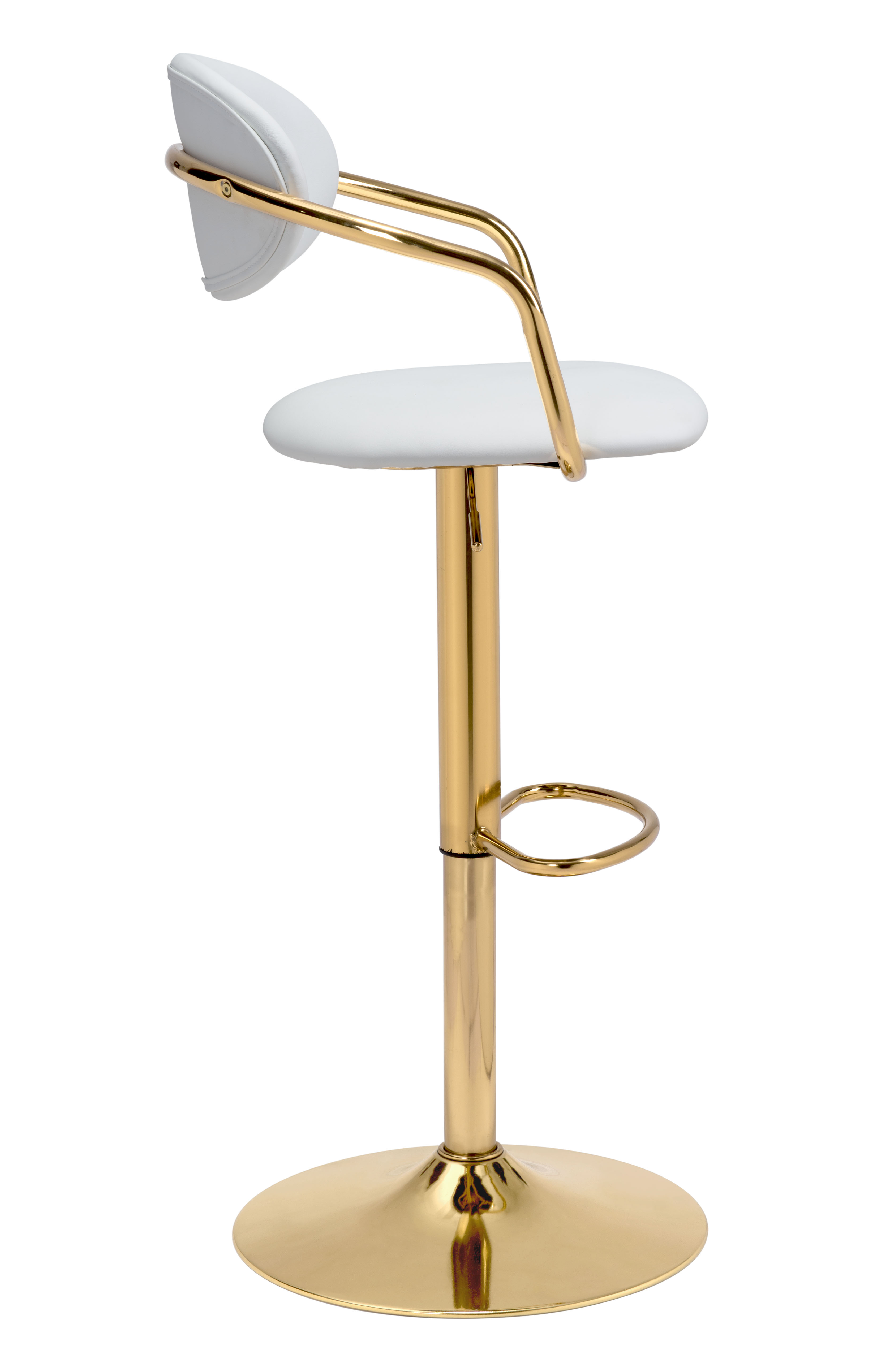 ZUO Gusto Barstool - White/Gold